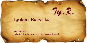 Tyukos Rozvita névjegykártya